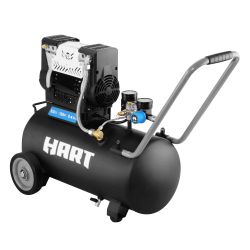 HART 8 GALLON QUIET AIR COMPRESSOR WITH OIL-FREE PUMP