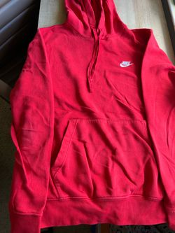 Red Nike hoodie