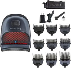Remington Shortcut Pro Self-Haircut Trimmer Kit, Waterproof Cordless Electric Razor for Head, Beard, and Body, Curved Blades and 9 Trimmer Lengths, He