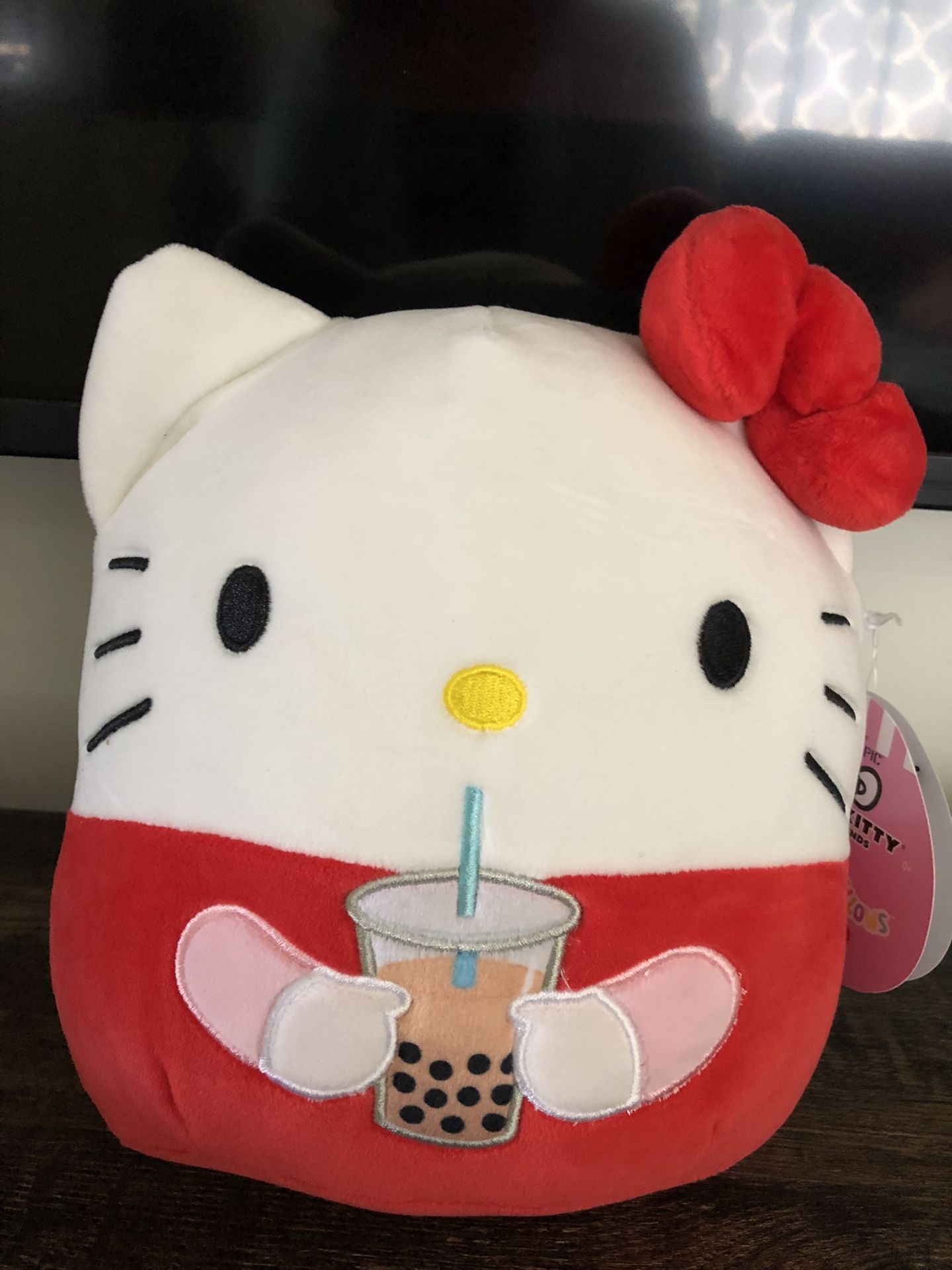 Brand New Hello Kitty boba squishmallow 9” tall
