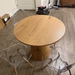 Wood Table w/ 4 Chairs