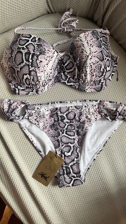 New Animal Print Bikini Size Large 