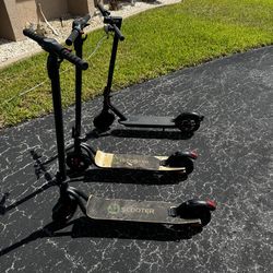 3 electric scooters