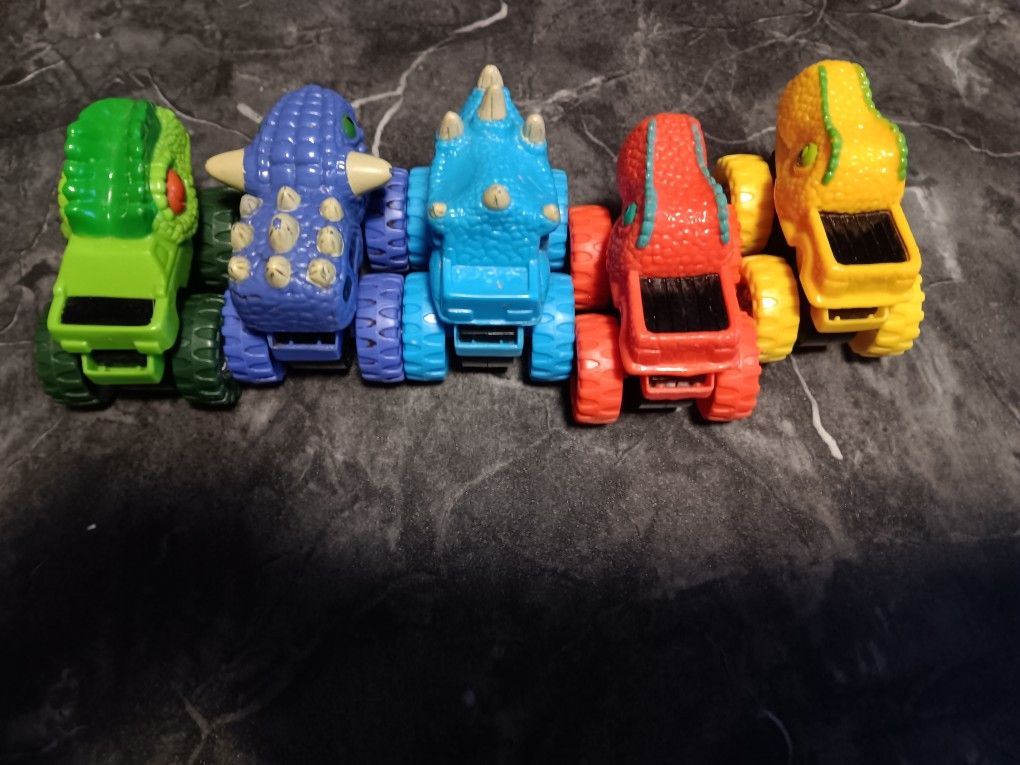 5 Toy Dinosaur Cars