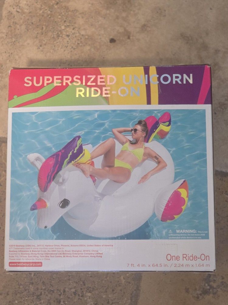 Inflatable Luxury Unicorn Inflatable Ride On SUPERSIZED