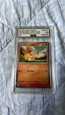 Charmander Holo Pokémon Card AGS Graded GEM-MT 10
