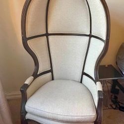 EXCELLENT CONDITION All SOLID WOOD Balloon Accent Decorative Occasional Armchair CHAIR