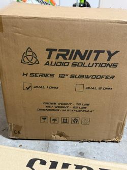 Trinity Audio Solutions H Series 12” Subwoofer D1 (Dual 1 Ohm) – New in Box