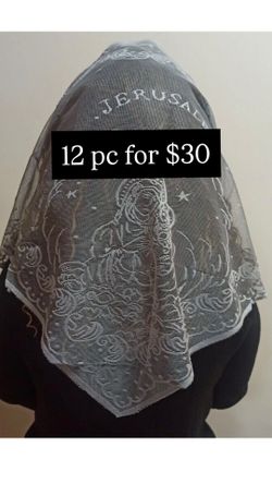 12PC Mantilla Church Payers Women Dantail Lace Scarf Head cover Jerusalem 💝