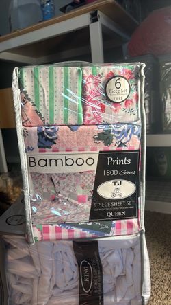 Bamboo Prints 1800 Series Queen 6-Piece Sheet Set