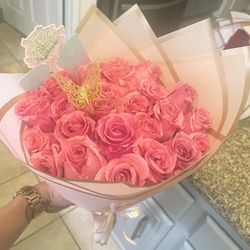 Pink Rose Bouquet 