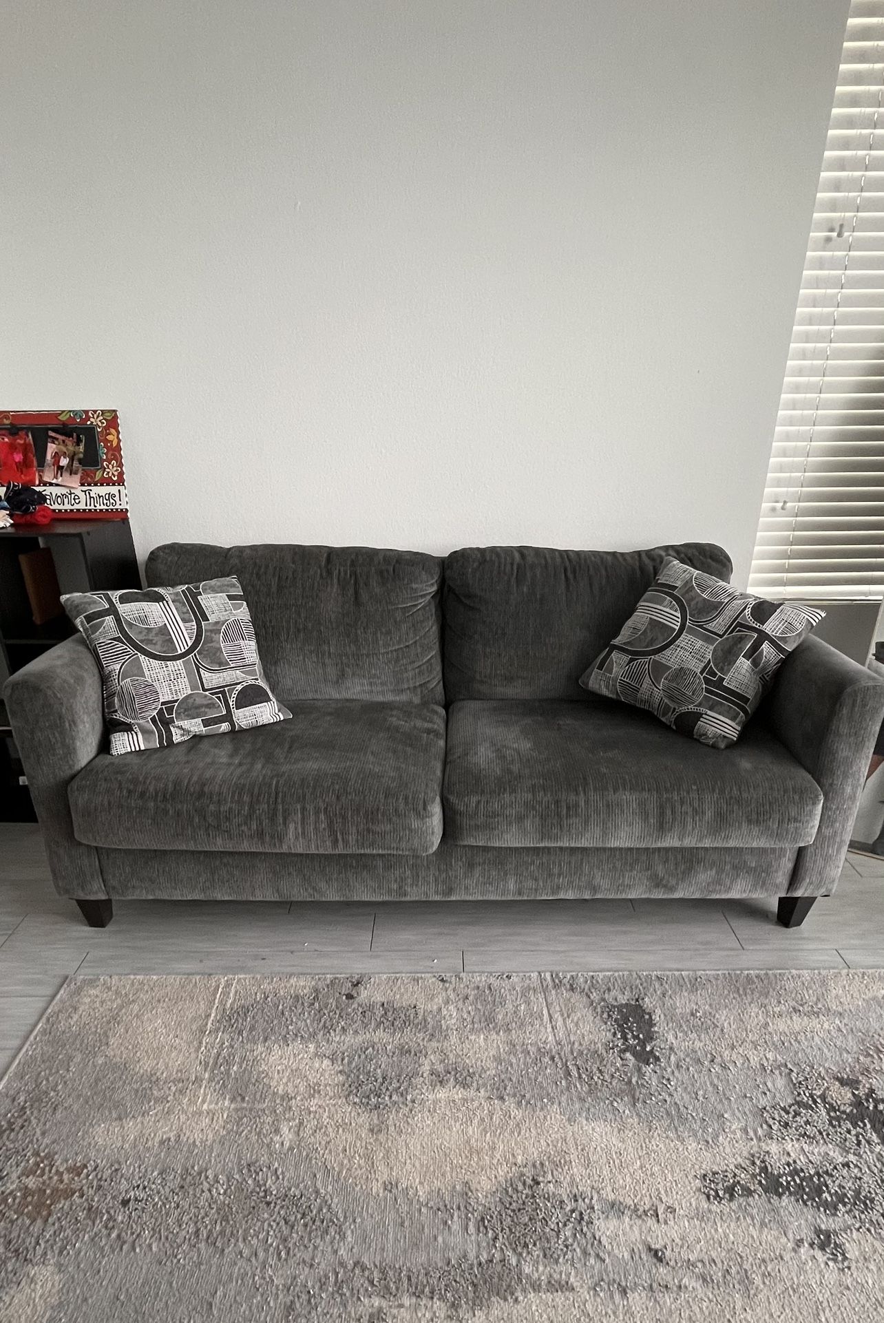 Charcoal Loveseat sofa