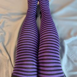 Purple Socks And Panties Set