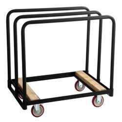 Steel Panel Truck, Drywall Cart W/ 5” PU Swivel Wheels, Heavy-Duty Panel Dolly Cart W/ 1500 LBS Capacity, for Handling Wall Panel/Lumber/Folding Table