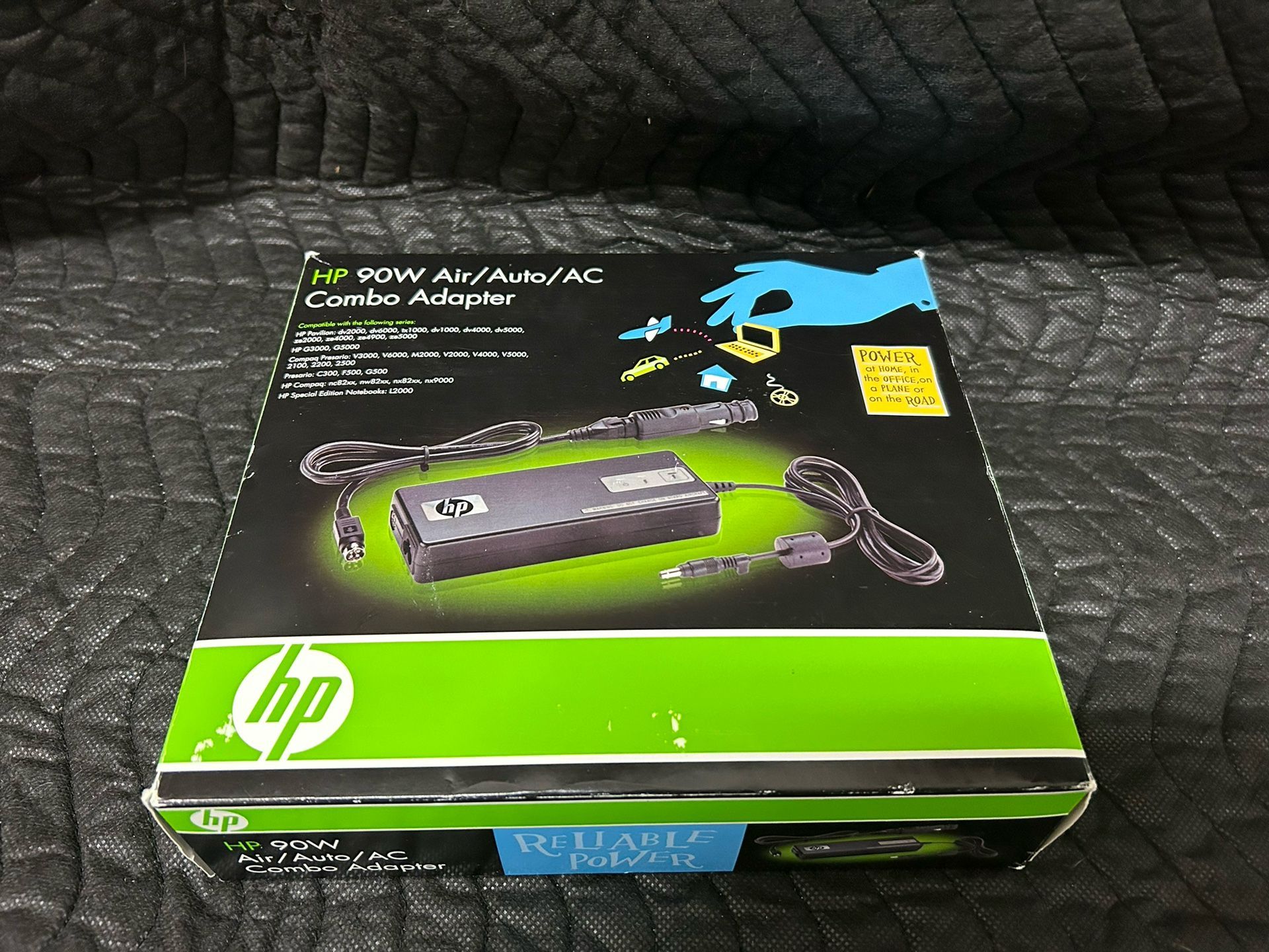 NEW HP 90W Air/Auto/AC Combo Adapter 