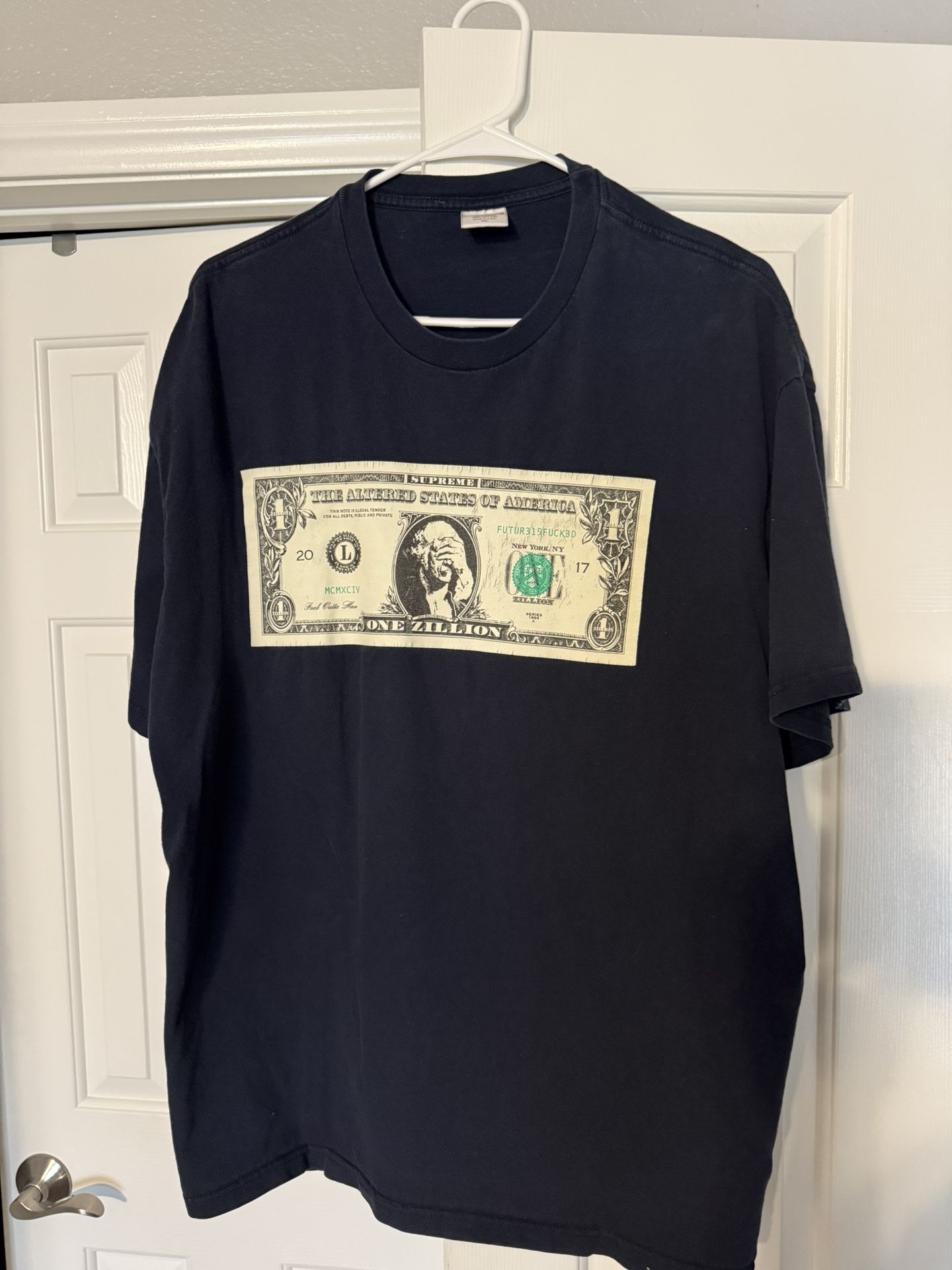 Men’s Navy Blue Supreme Dollar T Shirt