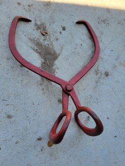 Vintage Red Wrought Iron Ice Grabbers  $25