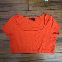 Orange Crop Top size medium