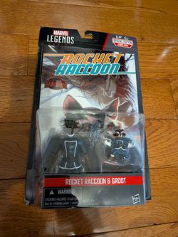 Marvel Legends Rocket Raccoon figure and comic