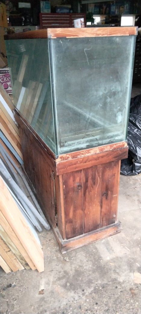 75 Gallon Fish Tank Thick Glass With Real Wood Stand