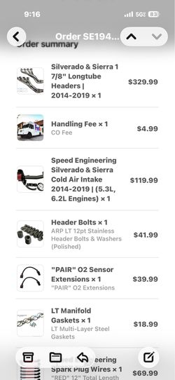 BOLT ON’s for Silverado & Sierra 5.3 2014-2019