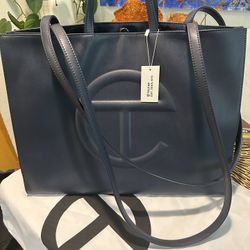 Telfar Large Tote Bag Purse - NWT And Dust Bag - Dark Blue