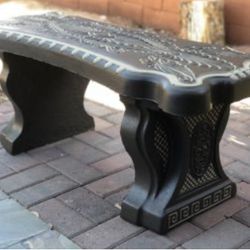 Carved Concrete Bench