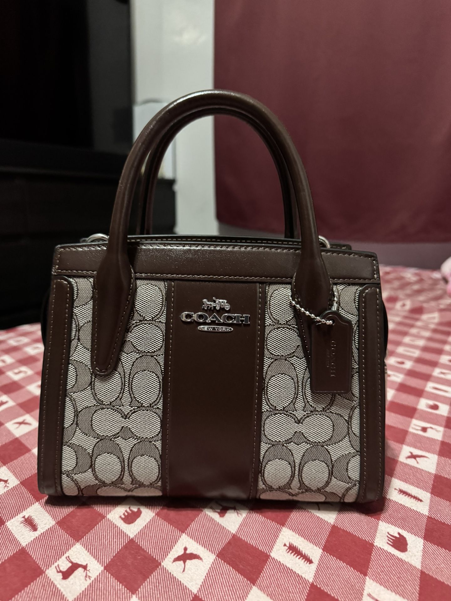 Coach Andrea Carryall In Signature Jacquard