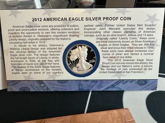 2012-S MAKING AMERICAN HISTORY COIN & CURRENCY SET PROOF SILVER EAGLE $5 NOTE OGP
