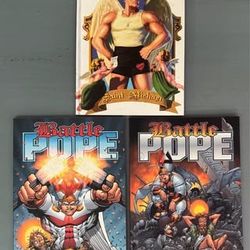 Battle Pope TPBs 0 1 & 2 Comic Books $10 for All 