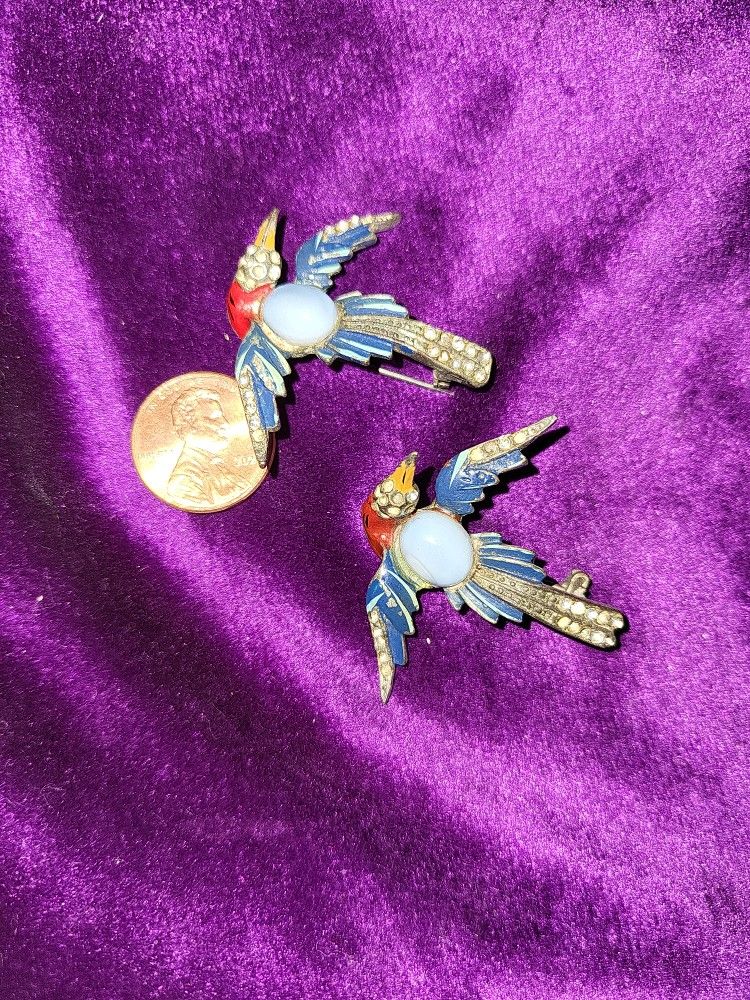 Pair of PHOENIX bird Pins.