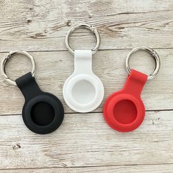 Holder Case for  Apple AirTag Ultra Light Silicone Sleeve for Durable Anti-Scratch Protective Skin Cover Ring Accessory Full Body Protective