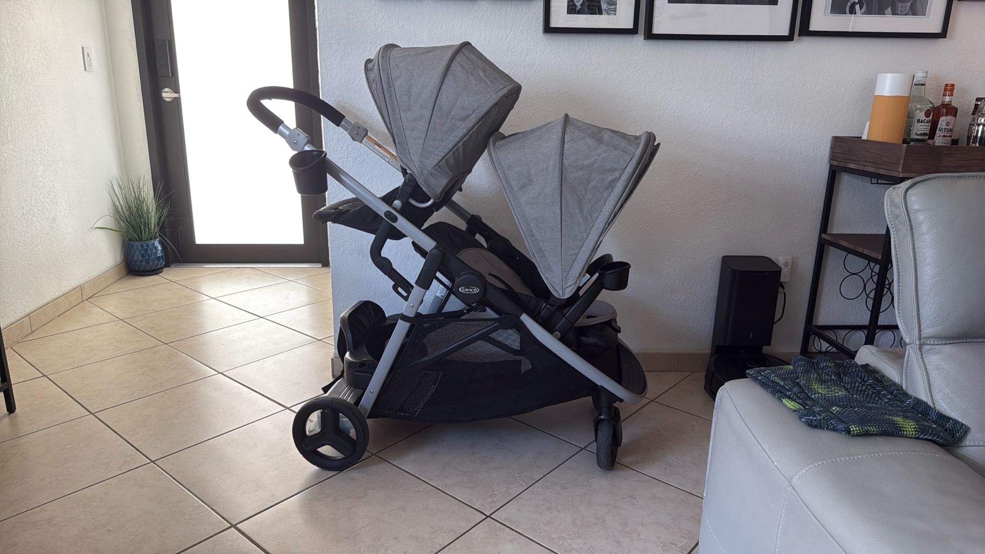 Double Stroller For Twins With Both Car Seats