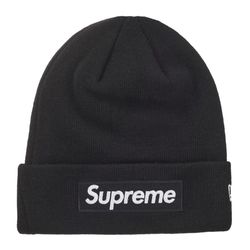 Supreme Box Logo Beanie New Era Black