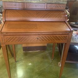 30x19x41 antique vintage MADE IN FRANCE writing desk. 225.00. Johanna. antiques and More. 316b Main Street Buda. Furniture collectibles sterling silve