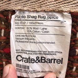 Rug “Crate And Barrel”  6x9 