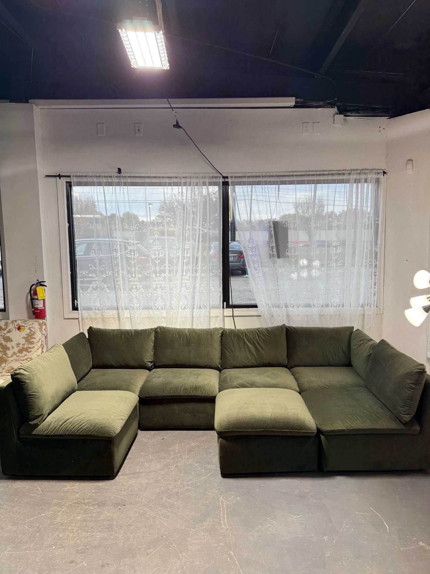 🔥Set of 7🔥This uniquely designed modern convertible sofa features a built-in bed. The sofa cover is fully removable and includes storage space, a de