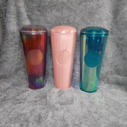 3 Starbucks 24 Oz Tumblers Various Colors Must Pick Up