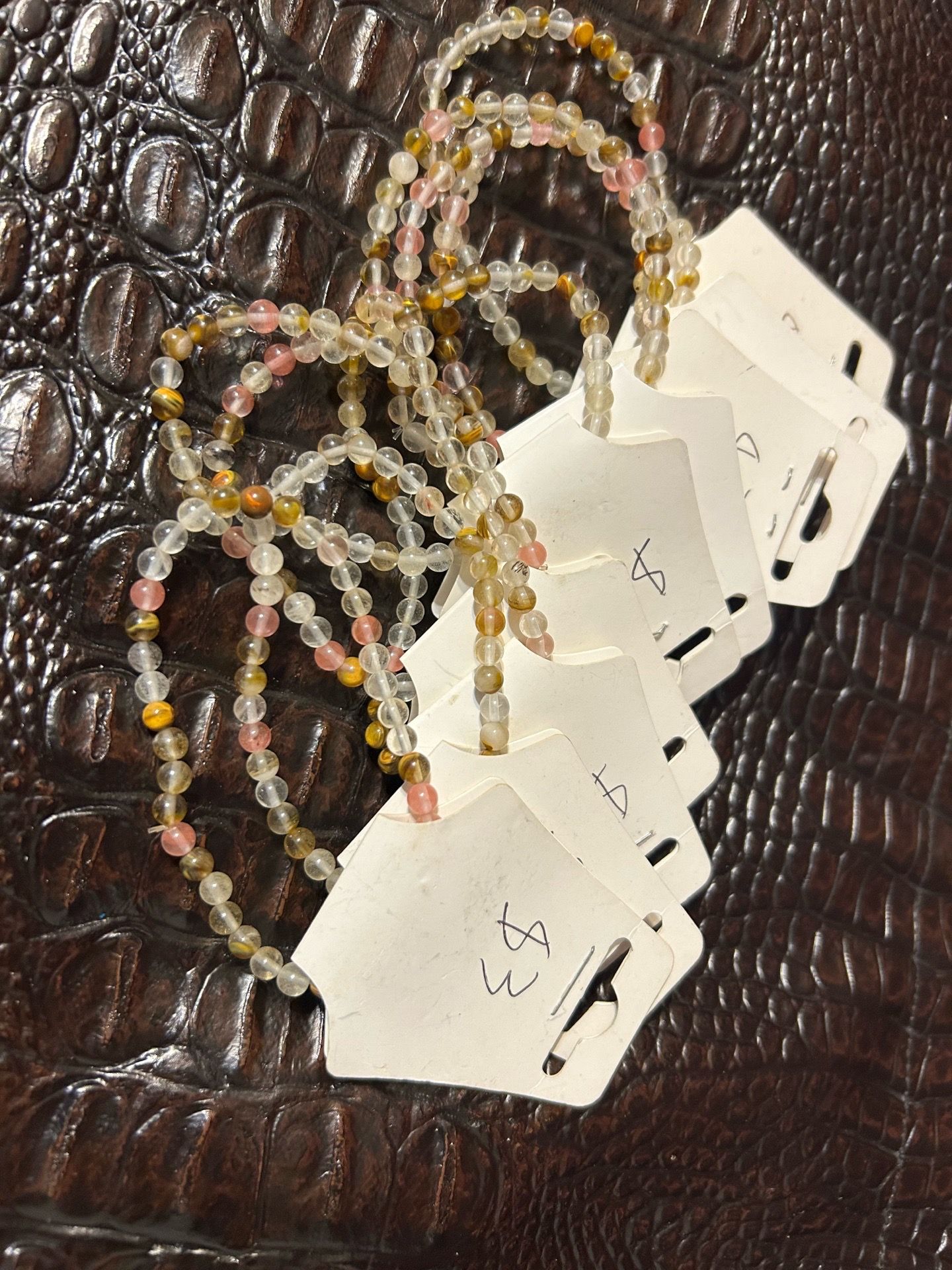 Mix quartz gemstone bracelet $3 each