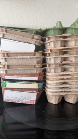 14 egg cartons holding it dozen each