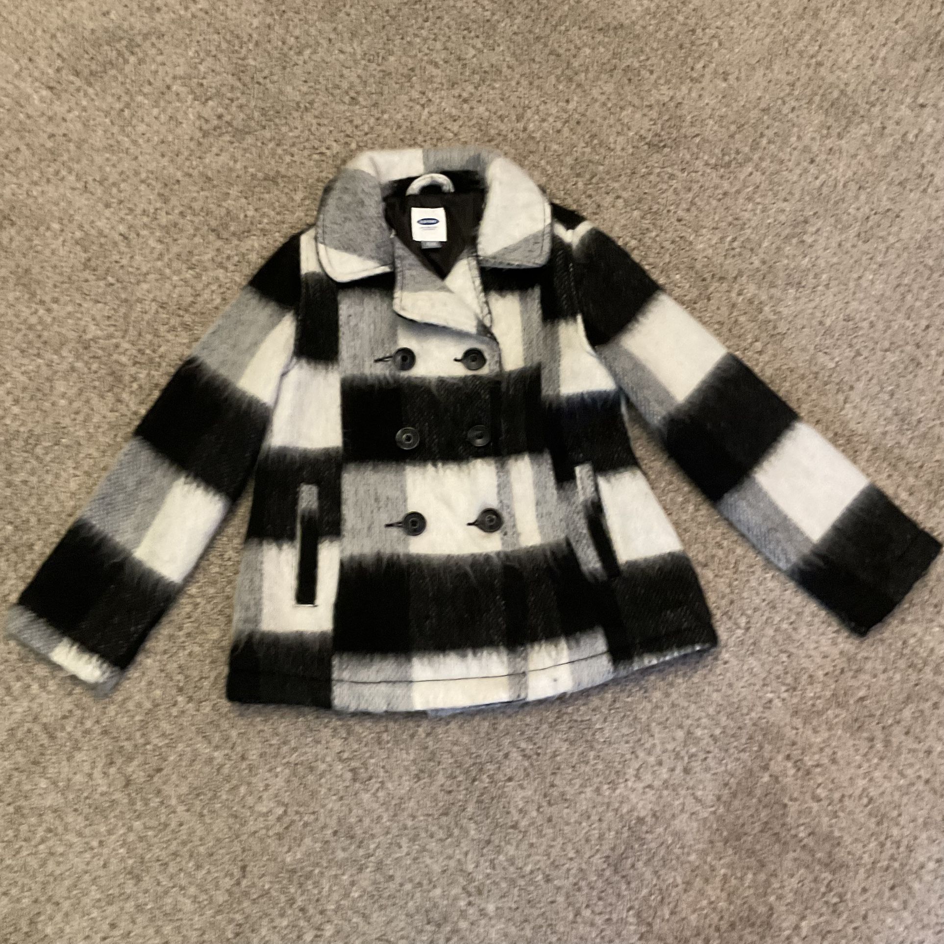 Black and White Child’s Pea Coat