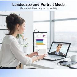 
New FOOWIN Portable Monitor, 15.6inch 1080P Portable Gaming Monitor FHD Travel Monitor for Laptop IPS 178° Screen Eye Care Display with HDMI USB Type