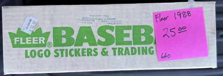 Fleer 1988 Baseball Cards 660 Ct Box