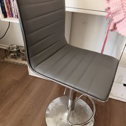 Grey Vanity Chair 