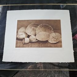 Edward S. Curtis- Pima Baskets - Original Copper Plate Photogravure (Classic Gravure, C. 1970s) 