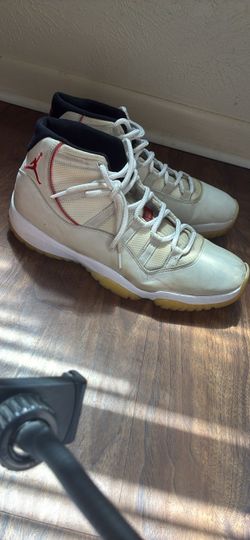 Jordan 11 mid white and  red  # 5