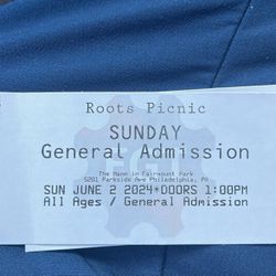 Roots Picnic Tickets For Tomorrow 