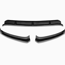 15-18 Mercedes W205 C-Class Carbon Look Front Bumper Body Kit Lip 3PCS