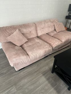 Blush Pink Loveseat – Super Comfy, Clean, Great Condition
