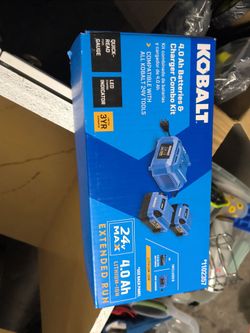 2 Kobalt 24 volt batteries and 1 charger